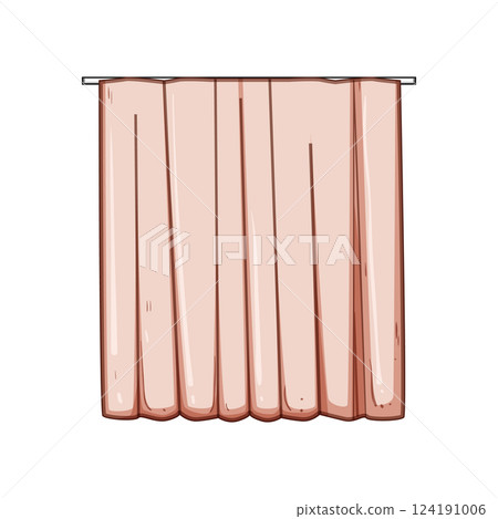 blockout blackout curtains cartoon vector illustration 124191006