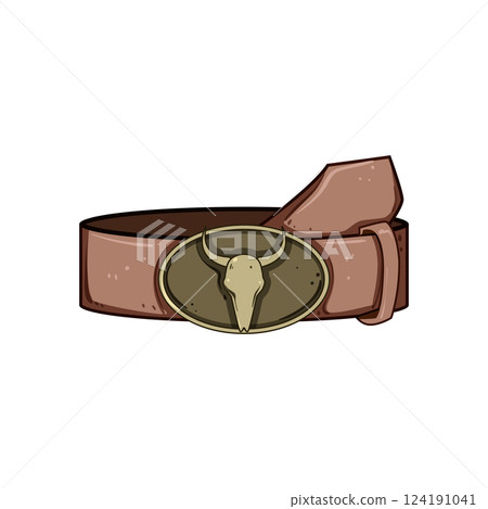 buckle belt cowboy cartoon vector illustration buckle belt cowboy cartoon vector illustration 124191041