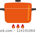 Orange pot illustration 124191064