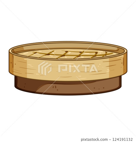 compostable bamboo plate cartoon vector illustration 124191132