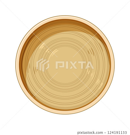 biodegradable bamboo plate cartoon vector illustration 124191133