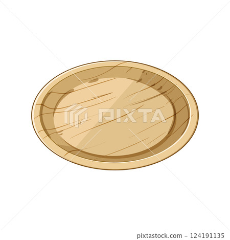 durable bamboo plate cartoon vector illustration 124191135