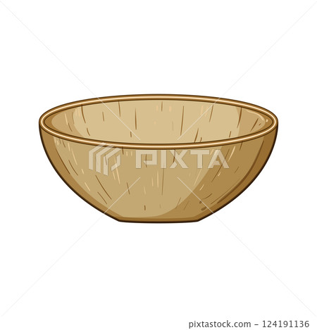 sustainable bamboo plate cartoon vector illustration 124191136