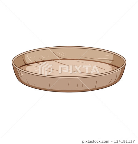 friendly bamboo plate cartoon vector illustration 124191137