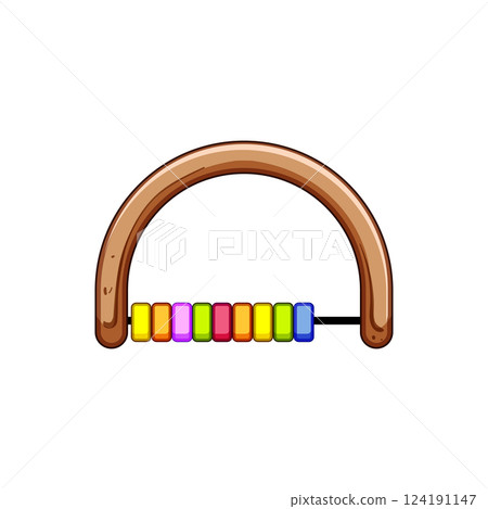 shaker baby rattle cartoon vector illustration 124191147