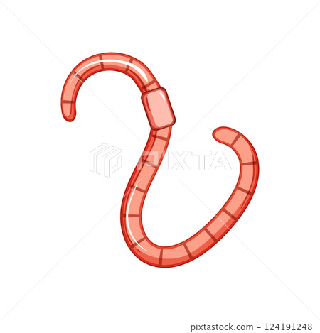 soil worm cartoon vector illustration 124191248