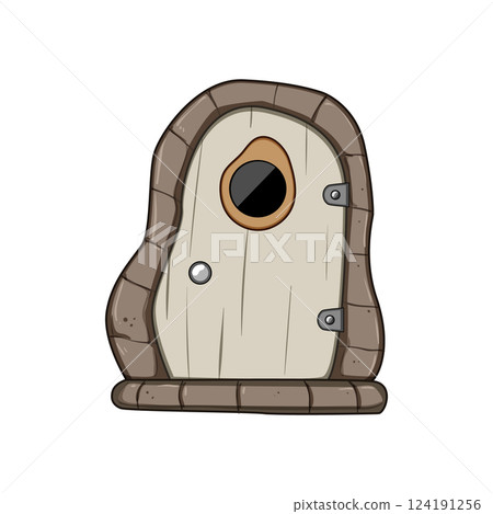 hidden wooden door fairy tale house cartoon vector illustration hidden wooden door fairy tale house cartoon vector illustration 124191256