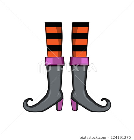 shoes witch legs cartoon vector illustration shoes witch legs cartoon vector illustration 124191270