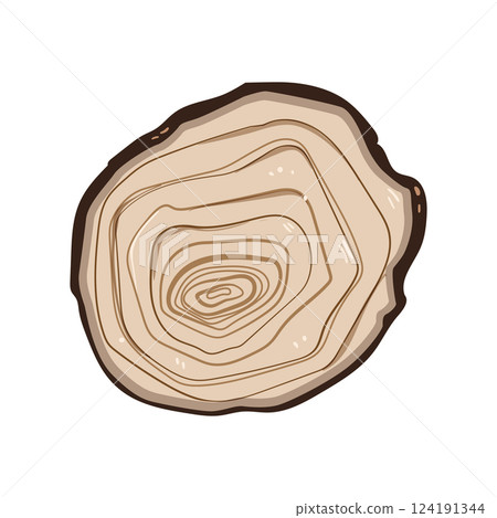 wood tree rings cartoon vector illustration wood tree rings cartoon vector illustration 124191344