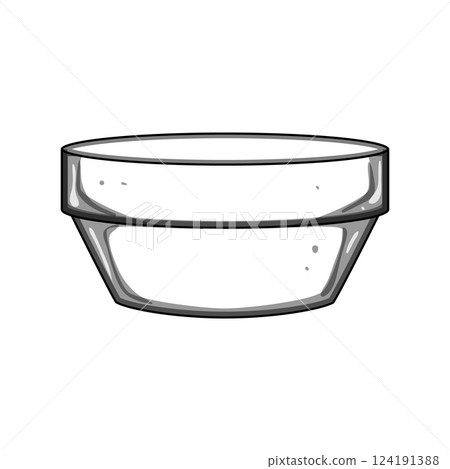 zipper sauce dipping bowl cartoon vector illustration 124191388