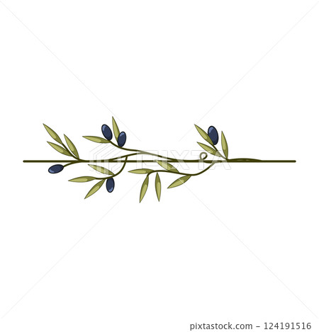 spread olive border divider cartoon vector illustration spread olive border divider cartoon vector illustration 124191516