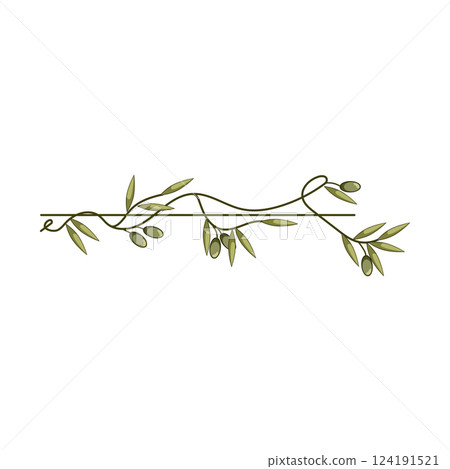 brunch olive border divider cartoon vector illustration brunch olive border divider cartoon vector illustration 124191521