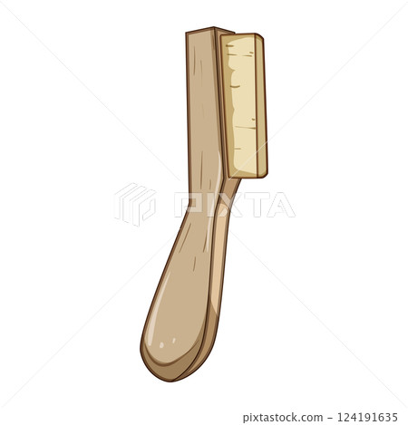 wooden mushroom brush cartoon vector illustration wooden mushroom brush cartoon vector illustration 124191635