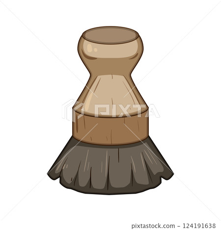 nylon mushroom brush cartoon vector illustration 124191638