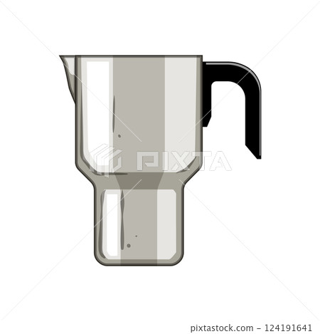 cappuccino milk frothing pitcher cartoon vector illustration 124191641