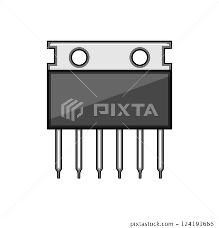 stainless microchip cartoon vector illustration 124191666
