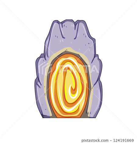 teleportation magic door portal cartoon vector illustration 124191669