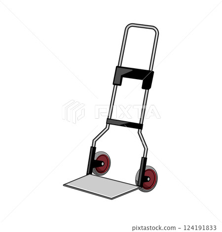 warehouse hand cart cartoon vector illustration 124191833