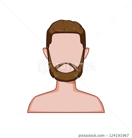 bun hairstyles for men cartoon vector illustration 124191967