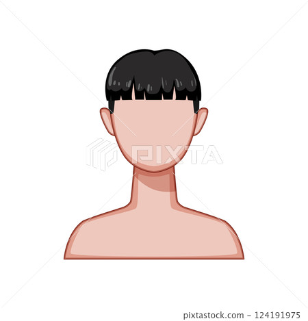 layers hairstyles for men cartoon vector illustration 124191975
