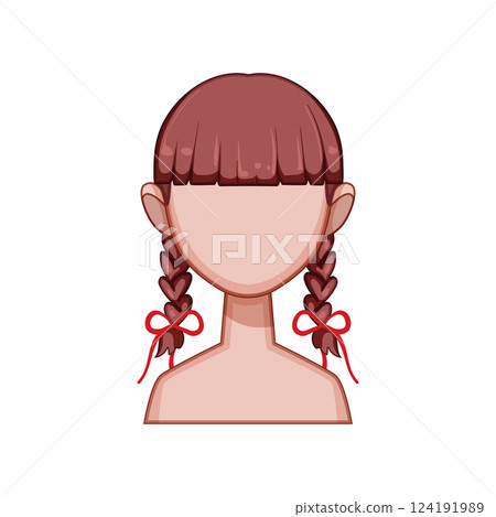 waves hairstyles for kid girl cartoon vector illustration waves hairstyles for kid girl cartoon vector illustration 124191989