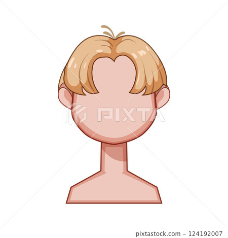 spiky hairstyles for kid boy cartoon vector illustration 124192007