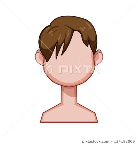 mohawk hairstyles for kid boy cartoon vector illustration 124192009