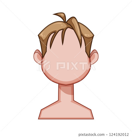 undercut hairstyles for kid boy cartoon vector illustration 124192012