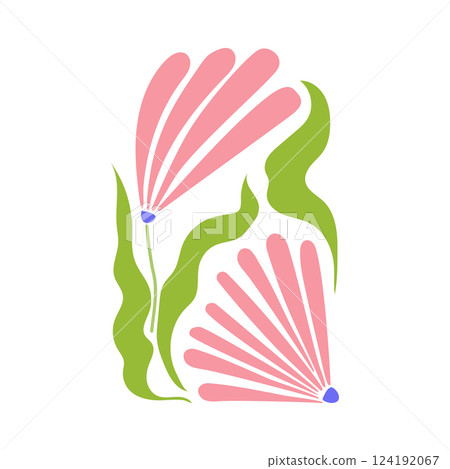 backdrop floral arch cartoon vector illustration 124192067