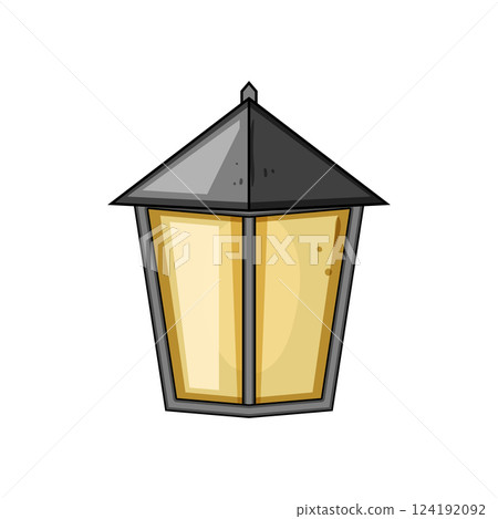 solar exterior lamp cartoon vector illustration solar exterior lamp cartoon vector illustration 124192092