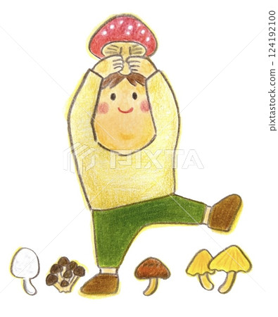 蘑菇和孩子 124192100