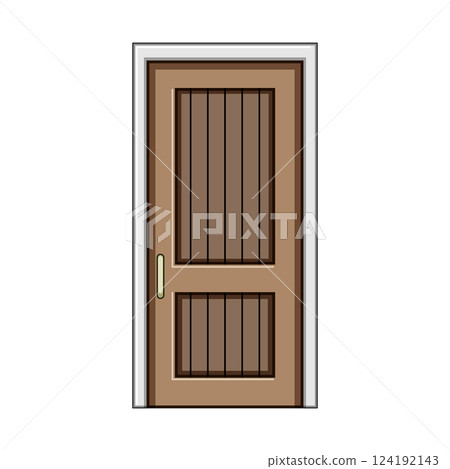 gateway door house entrance cartoon vector illustration 124192143