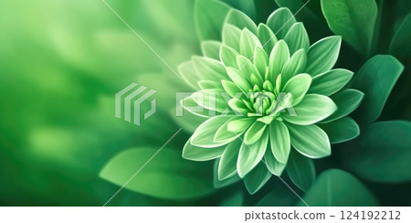 Delicate Flower Blooms in a Green Leafy Setting 124192212
