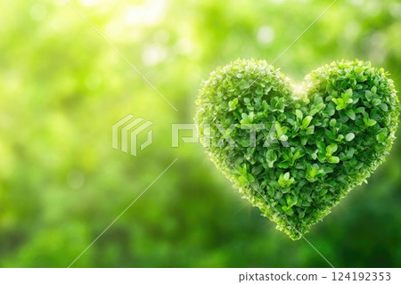Sustainable Planet with Heart-Shaped Earth Sustainable Planet with Heart-Shaped Earth 124192353