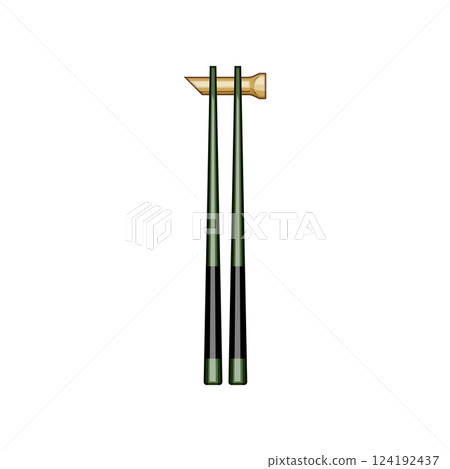 handcrafted chopstick rest cartoon vector illustration handcrafted chopstick rest cartoon vector illustration 124192437