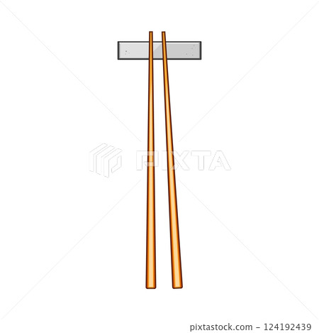 decorative chopstick rest cartoon vector illustration 124192439