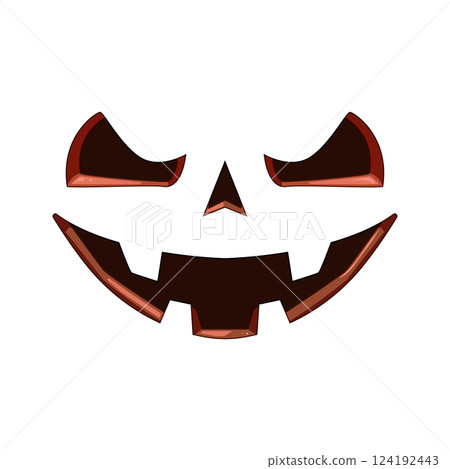 festival carved pumpkin face cartoon vector illustration 124192443