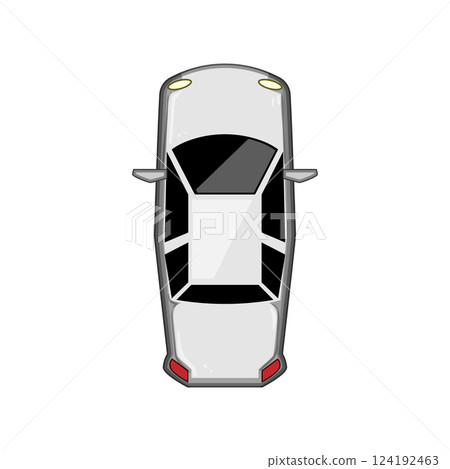 electric car top view cartoon vector illustration electric car top view cartoon vector illustration 124192463