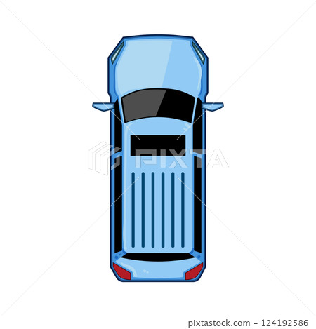collectible car top view cartoon vector illustration 124192586