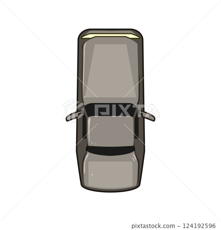 ride car top view cartoon vector illustration 124192596