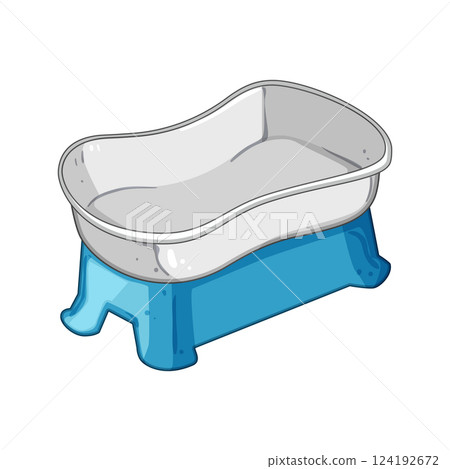 comfort bathtub baby cartoon vector illustration 124192672