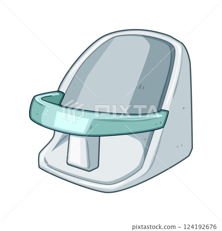 ergonomic bath seat baby cartoon vector illustration 124192676