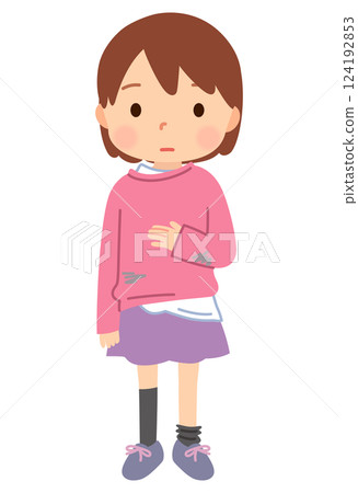 Poorly dressed children, developmental disorders, neglect 124192853