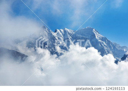 Mountains in Nepal Himalayas Mountains in Nepal Himalayas 124193113