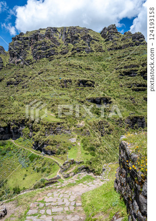 Inner View of Waqrapukara Archaeological Site in the Andean Highlands, Peru Inner View of Waqrapukara Archaeological Site in the Andean Highlands, Peru 124193158