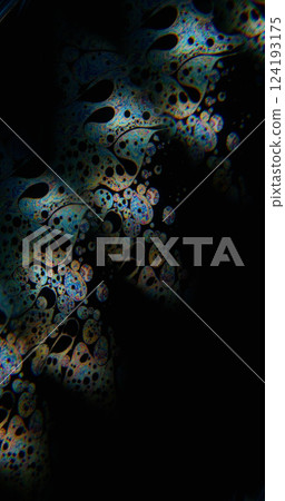 Spectrum oil mix. Multicolor liquid. Double optical effect swirl fizz ink flow on black background. Abstract clone petrol layer blur liquid. Spectrum oil mix. Multicolor liquid. Double optical effect swirl fizz ink flow on black background. Abstract clone petrol layer blur liquid. 124193175
