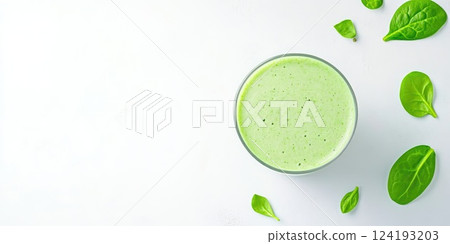 Freshly Made Green Smoothie with Veggies 124193203