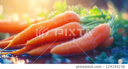 Healthy Fresh Carrots with Bright Colors Healthy Fresh Carrots with Bright Colors 124193236