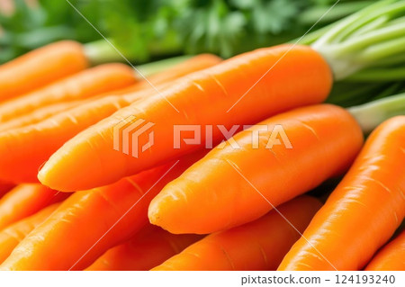 Close-Up of Carrots in Bright Light 124193240