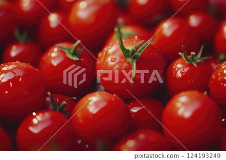 Fresh Red Tomatoes Close-Up Texture Fresh Red Tomatoes Close-Up Texture 124193249